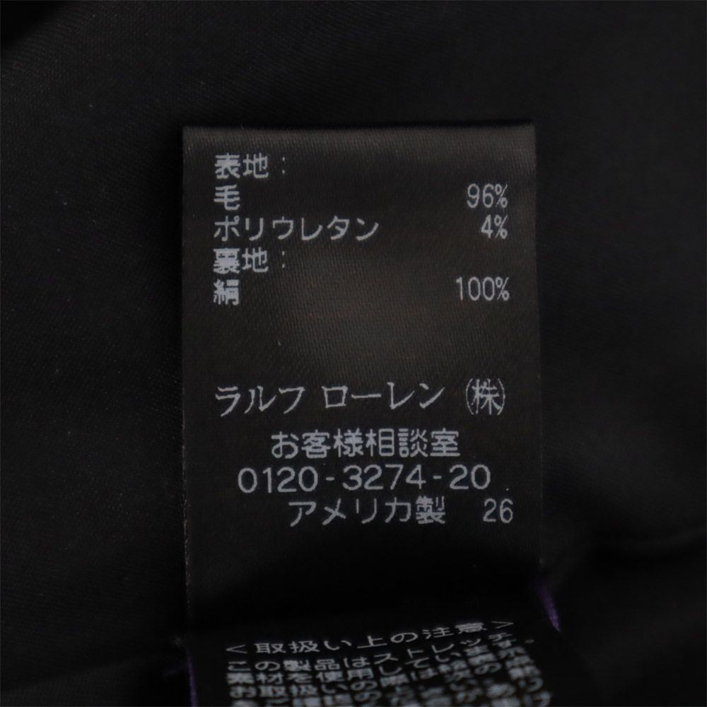 RALPH LAUREN COLLECTION ラルフローレン コレクション USA製 ウールブレンド ミディ丈 スカート 2 ブラック レディース