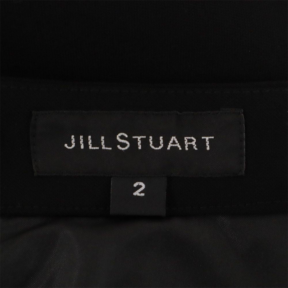 ジルスチュアート ミディ丈 フレアスカート 2 ブラック JILLSTUART レディース