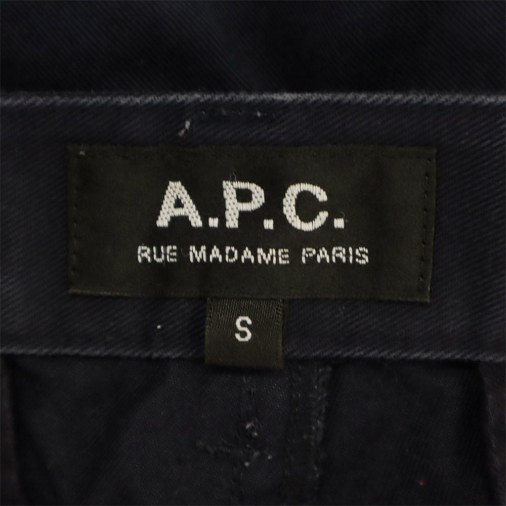 A.P.C. アーペーセー ロングパンツ S ネイビー ストレートパンツ メンズ
