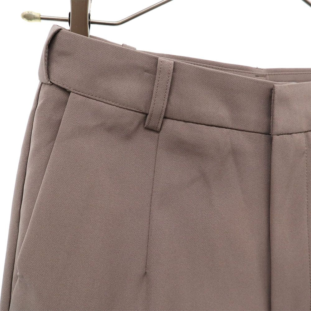 未使用 nano universe ナノユニバース センタープレス テーパードパンツ 38 グレー アジャストマジック レディース