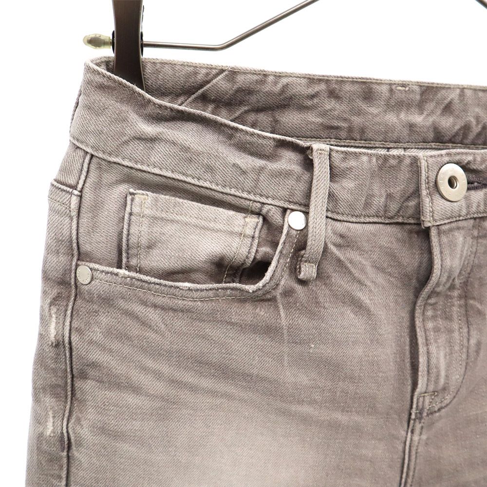 upper hights アッパーハイツ スリムデニムパンツ W23 グレー ジーパン レディース