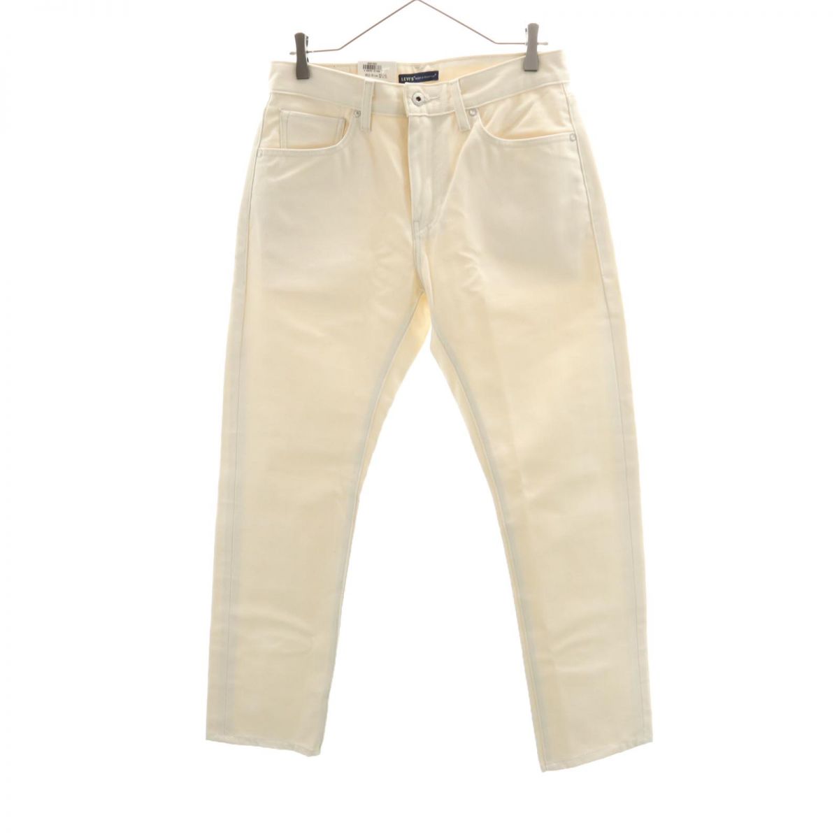 リーバイス 未使用 ロゴワッペン スリムデニムパンツ W32 ホワイト Levi's ジーパン メンズ