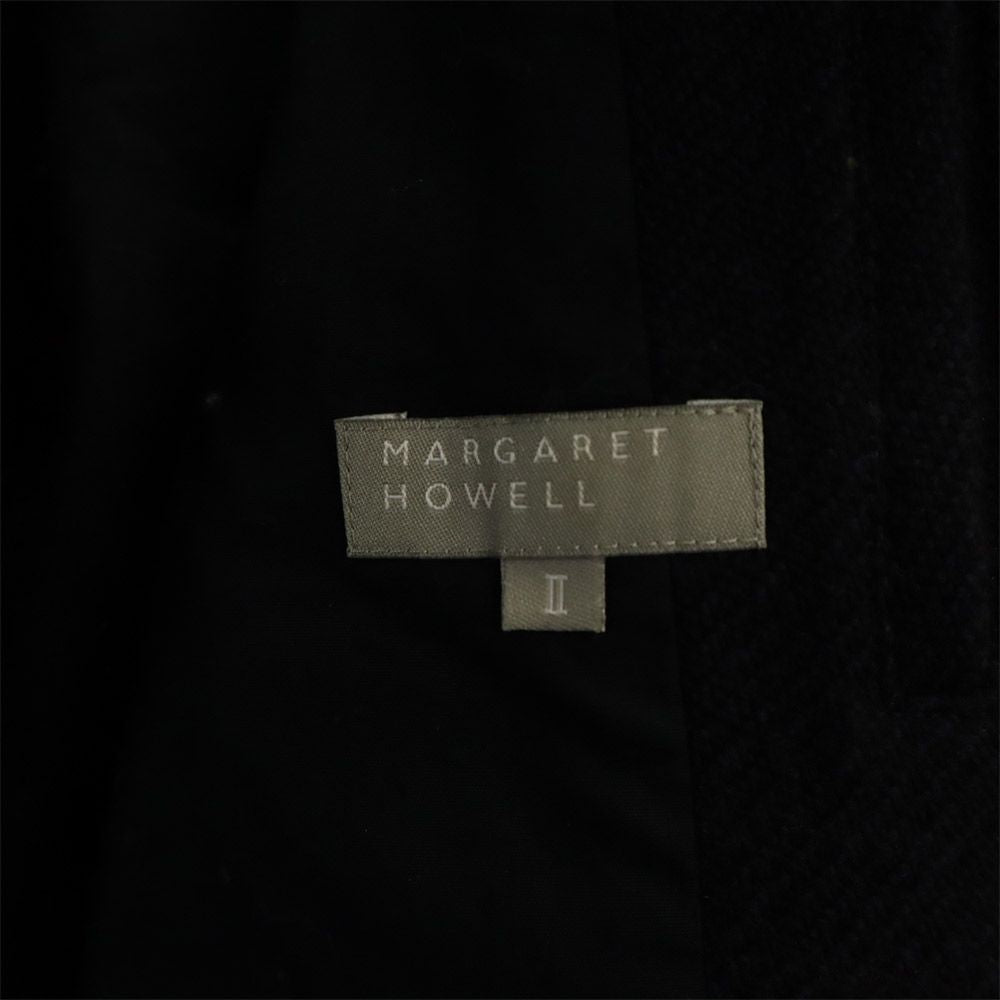 MARGARET HOWELL マーガレットハウエル ダブルブレスト ウールジャケット 2 ネイビー レディース