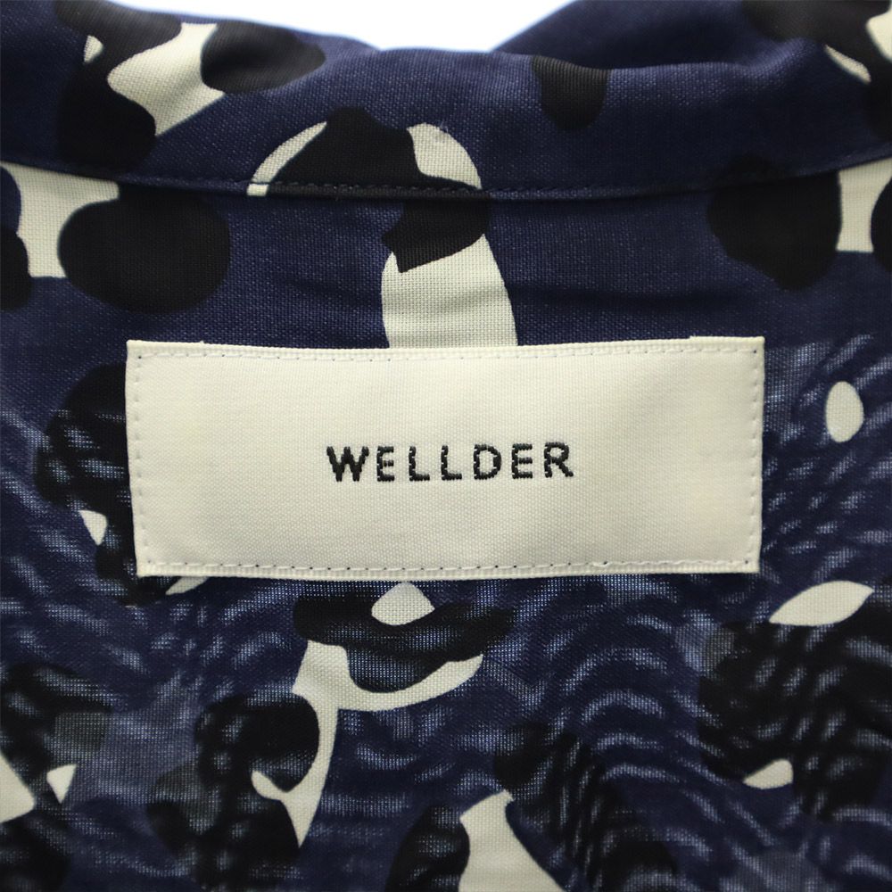 WELDER ウェルダー 19ss 総柄 長袖 オープンカラーシャツ 3 ネイビー メンズ