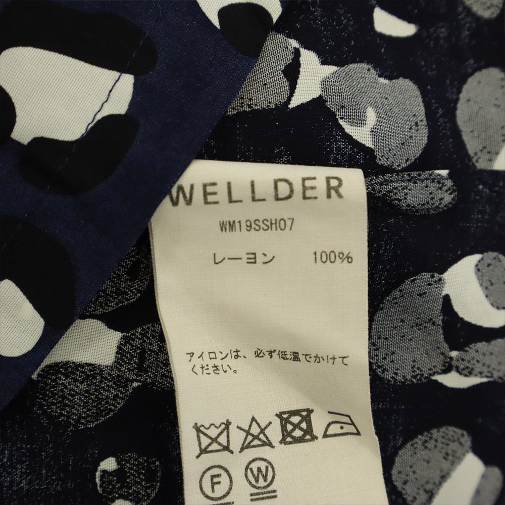 WELDER ウェルダー 19ss 総柄 長袖 オープンカラーシャツ 3 ネイビー メンズ
