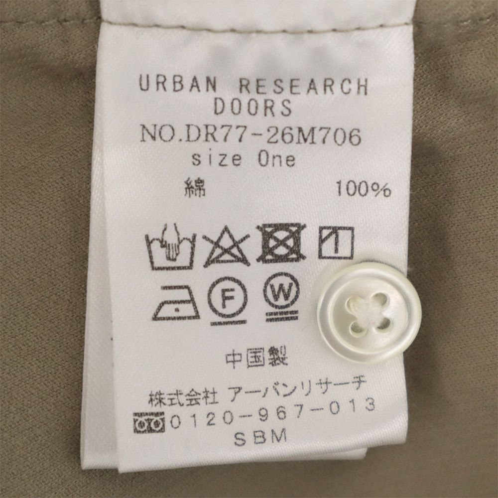 アーバンリサーチドアーズ 長袖 シャツワンピース one ベージュ URBAN RESEARCH DOORS レディース