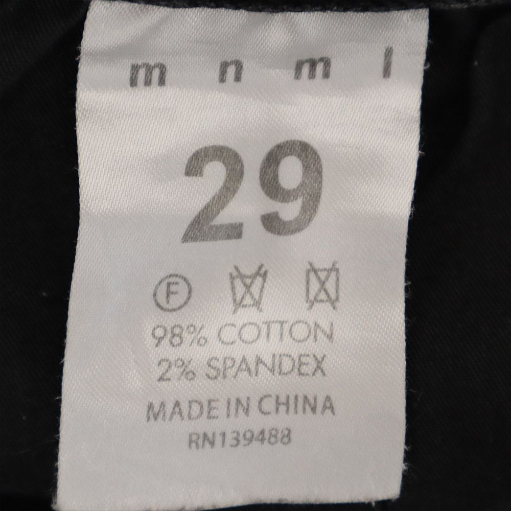 ミニマル スリムデニムパンツ w29 グレー mnml ジーパン ボタンフライ メンズ