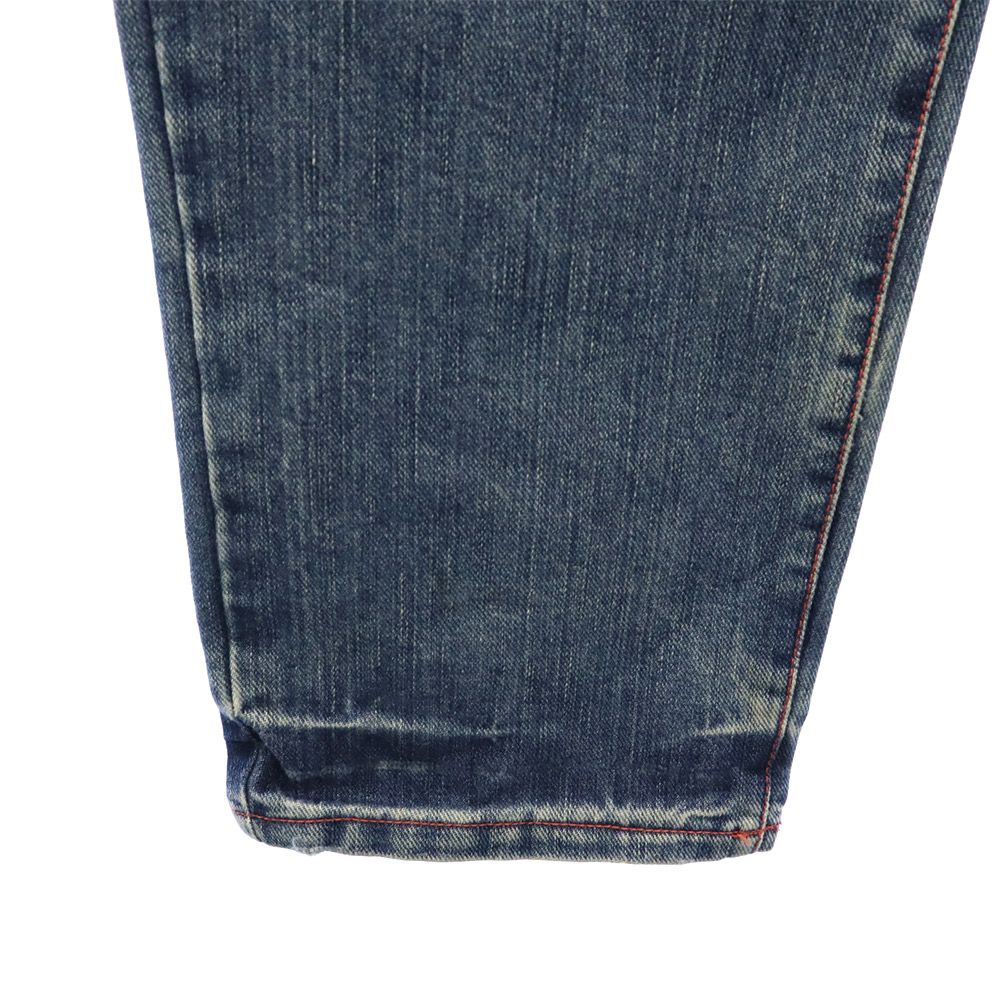 LEFLAH レフラー ロゴ刺繍 テーパードデニムパンツ XL ブルー ジーパン メンズ