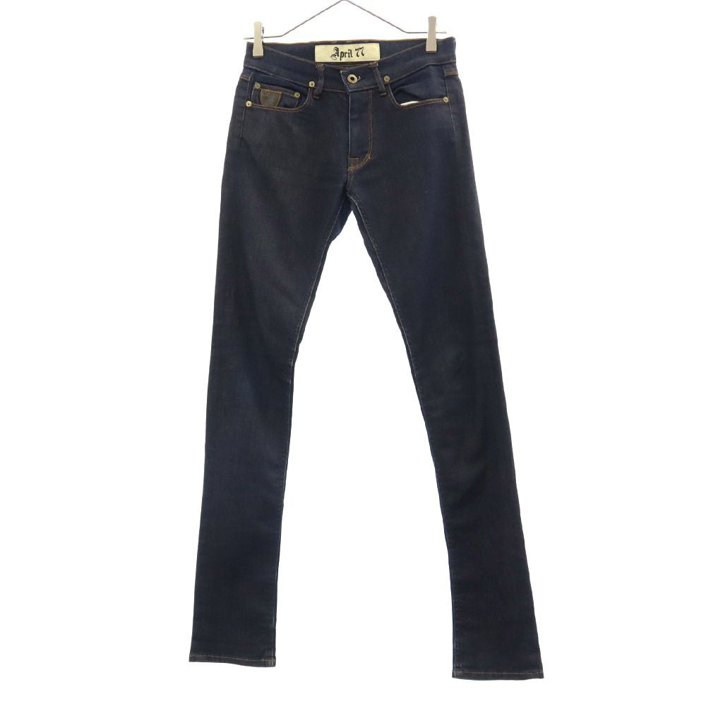 エイプリルセブンティセブン スリムデニムパンツ w25 ネイビー Apr-77 ジーパン レディース