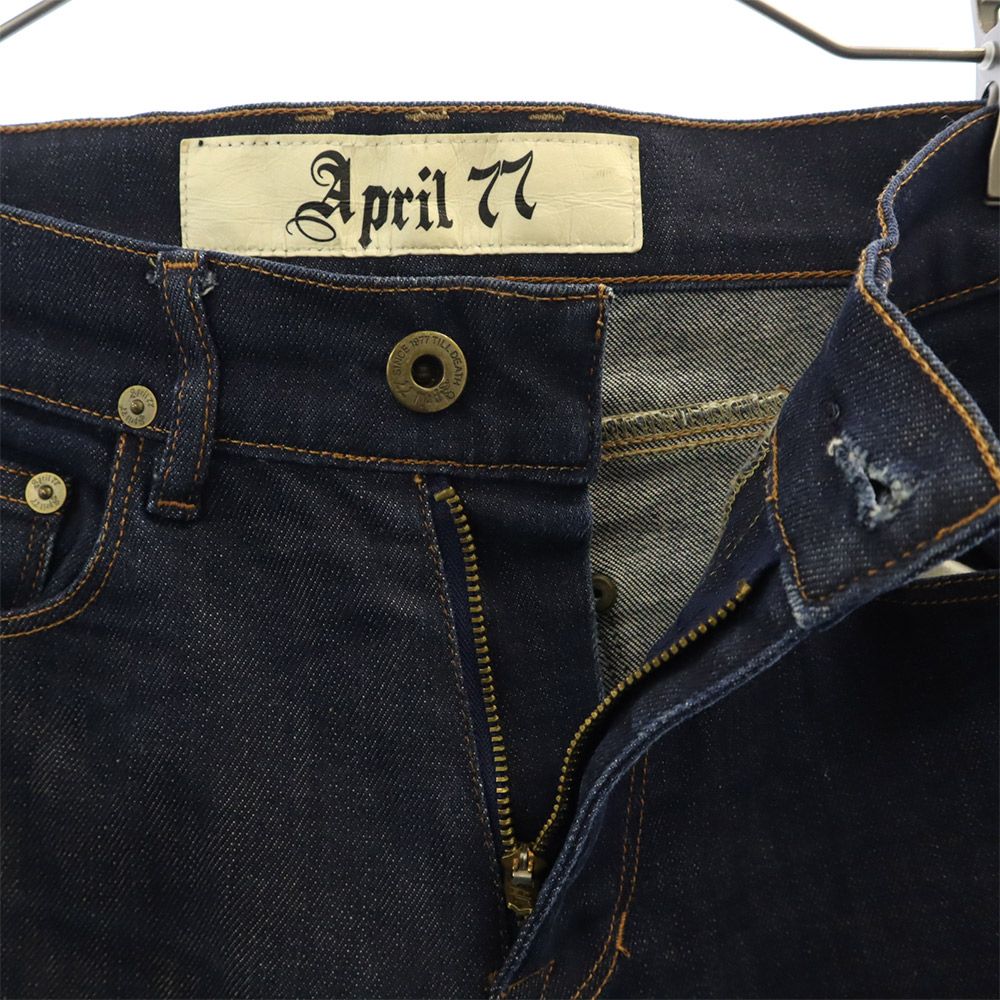 エイプリルセブンティセブン スリムデニムパンツ w25 ネイビー Apr-77 ジーパン レディース