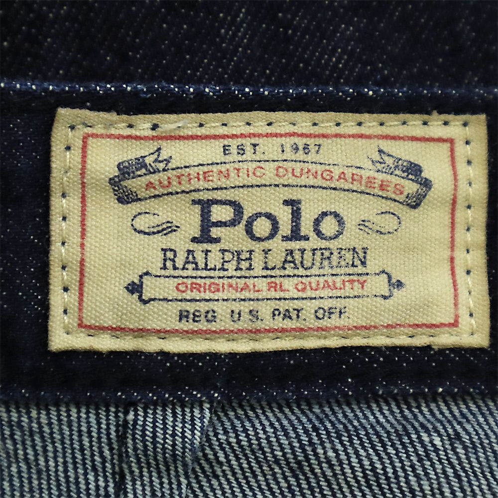 ポロラルフローレン ブーツカットデニムパンツ w26 ネイビー POLO RALPH LAUREN ジーパン レディース