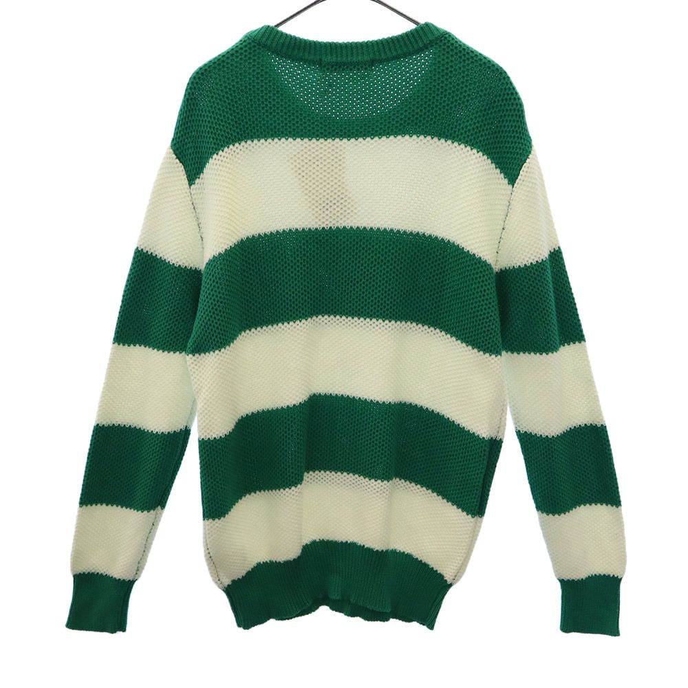 ロデオクラウンズ 未使用 ボーダー柄 長袖 セーター M グリーン×ホワイト Rodeo Crowns タグ付き ニット レディース