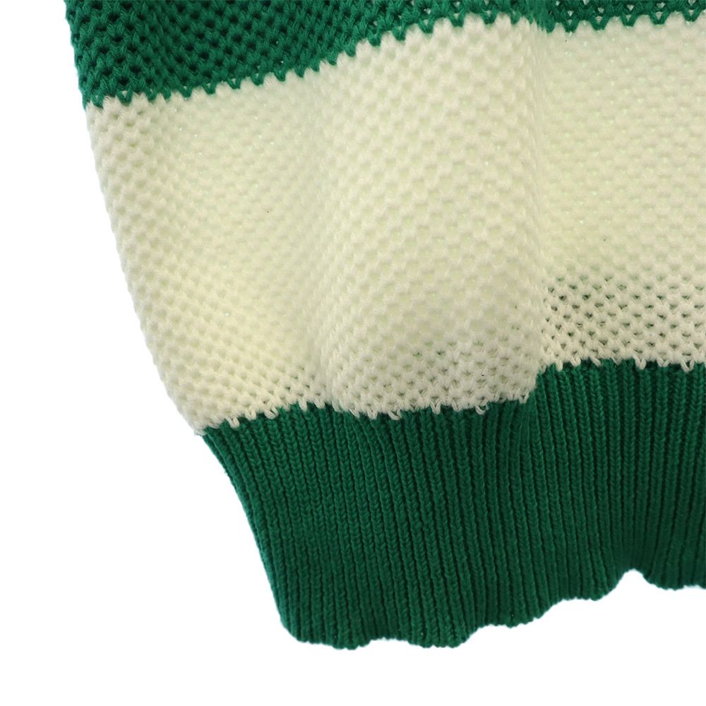 ロデオクラウンズ 未使用 ボーダー柄 長袖 セーター M グリーン×ホワイト Rodeo Crowns タグ付き ニット レディース