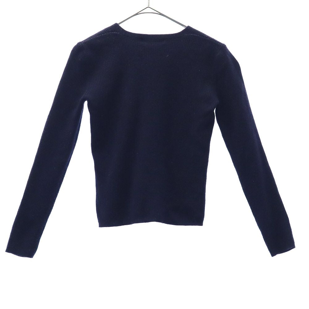 ラルフローレン 長袖 Vネック セーター M ネイビー RALPH LAUREN ニット レディース