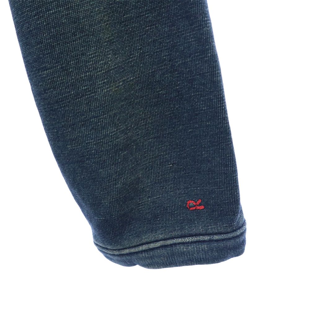 45rpm 45アールピーエム ロゴ刺繍 スウェット ジャケット 2 ブルー メンズ