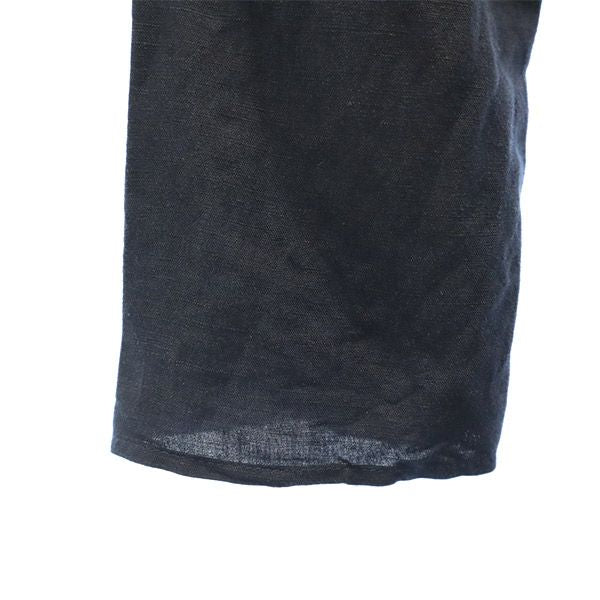 Mila Owen ミラオーウェン リネンブレンド 長袖 ワンピース 0 ブラック レディース