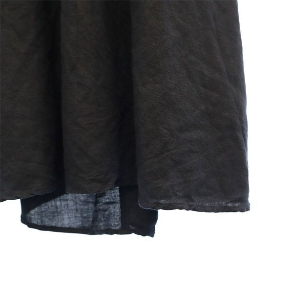 Mila Owen ミラオーウェン リネンブレンド 長袖 ワンピース 0 ブラック レディース