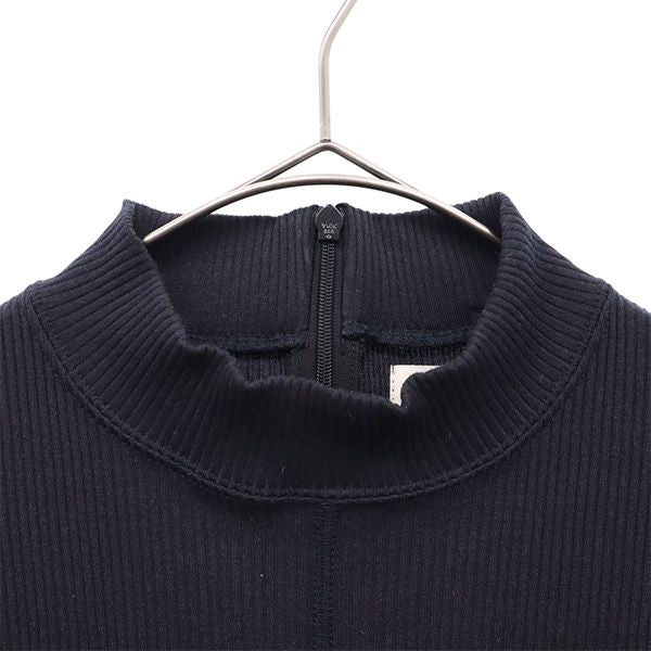 furfur ファーファー 長袖 ドッキング ワンピース F ブラック レディース