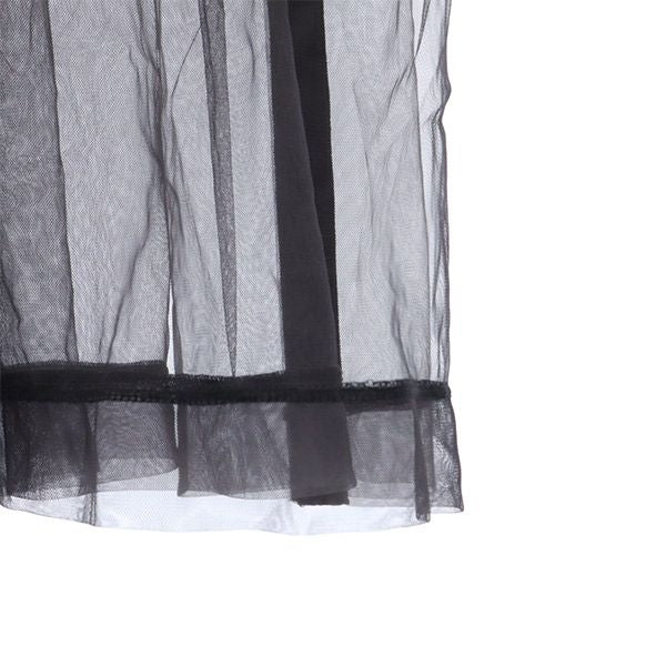 furfur ファーファー 長袖 ドッキング ワンピース F ブラック レディース