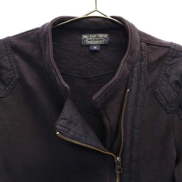 POLO JEANS COMPANY ポロ ジーンズ カンパニー コットン ライダースジャケット M ネイビー レディース