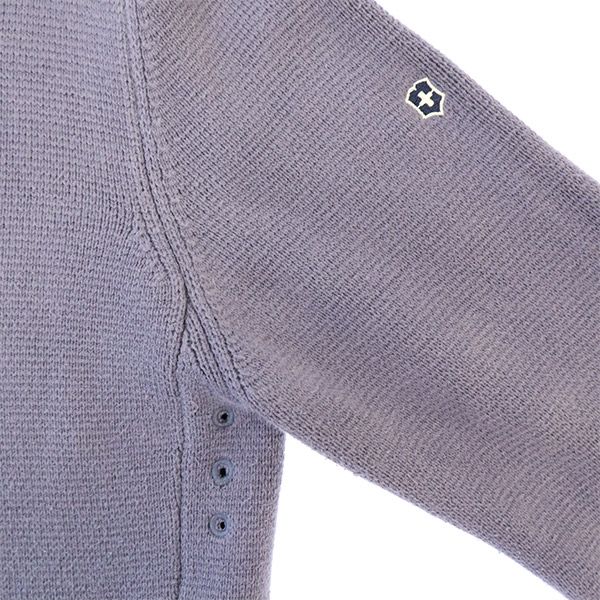 Victorinox ビクトリノックス フルジップ ニットジャケット XS グレー×ブラック メンズ