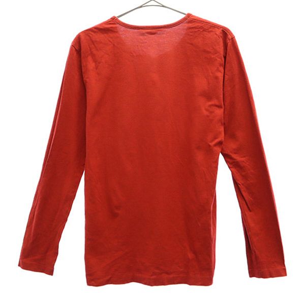 PINK HOUSE ピンクハウス ワンポイントロゴ 長袖 Tシャツ L レッド ロンT レディース