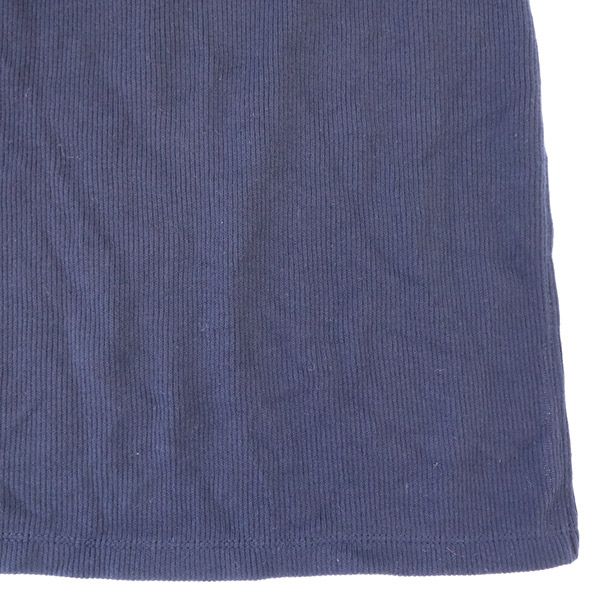 未使用 THURIUM スリウム 長袖 踊るタックカットフリル ロングワンピース 38 ネイビー レディース