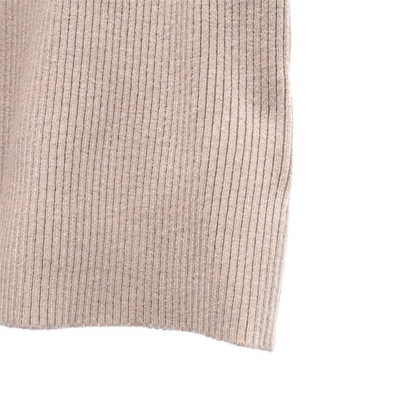 SNIDEL スナイデル 長袖 ドッキング リブニット セーター F グレージュ レディース