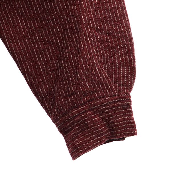 GLOBE TROTTER グローブトロッター ウールブレンド ストライプ柄 ジップジャケット 2 レッド×ホワイト メンズ