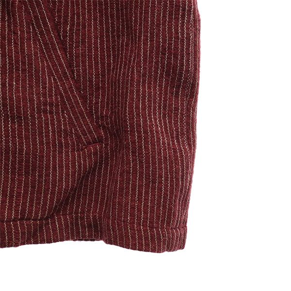 GLOBE TROTTER グローブトロッター ウールブレンド ストライプ柄 ジップジャケット 2 レッド×ホワイト メンズ