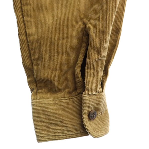 LACOSTE ラコステ ワンポイントロゴワッペン柄 長袖 コーデュロイ ワンピース 42 ブラウン レディース