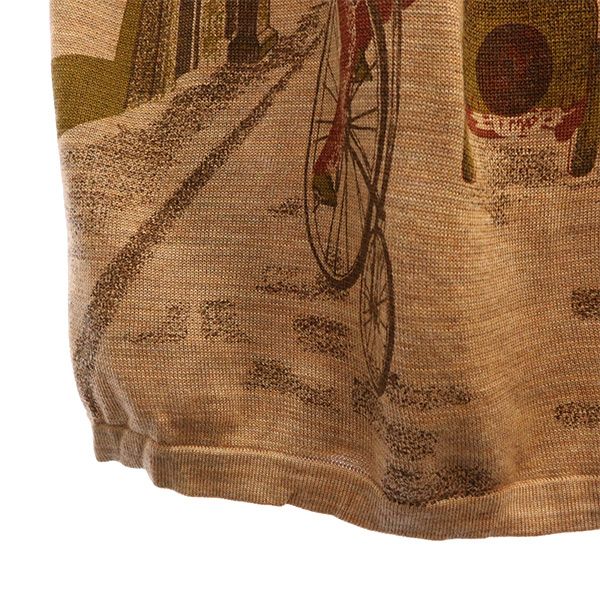 LANCEL ランセル ウールブレンド 総柄 長袖 セーター ニット レディース