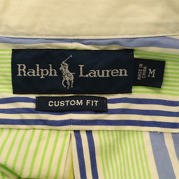 RALPH LAUREN ラルフローレン 総柄 長袖 ボタンダウンシャツ M メンズ