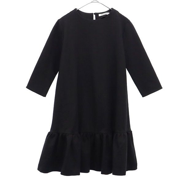 SNIDEL スナイデル 長袖 ワンピース F ブラック 裾フリル レディース