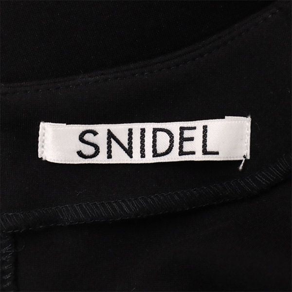SNIDEL スナイデル 長袖 ワンピース F ブラック 裾フリル レディース