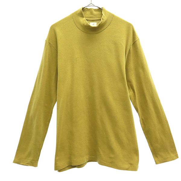ANATOMICA PARIS アナトミカ パリ 日本製 長袖 モックネック Tシャツ M カーキ ロンT メンズ