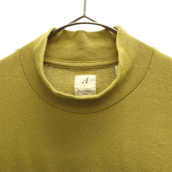 ANATOMICA PARIS アナトミカ パリ 日本製 長袖 モックネック Tシャツ M カーキ ロンT メンズ