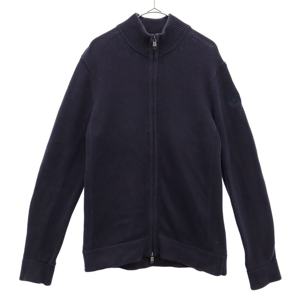 Victorinox ビクトリノックス コットン ニットジャケット ネイビー メンズ
