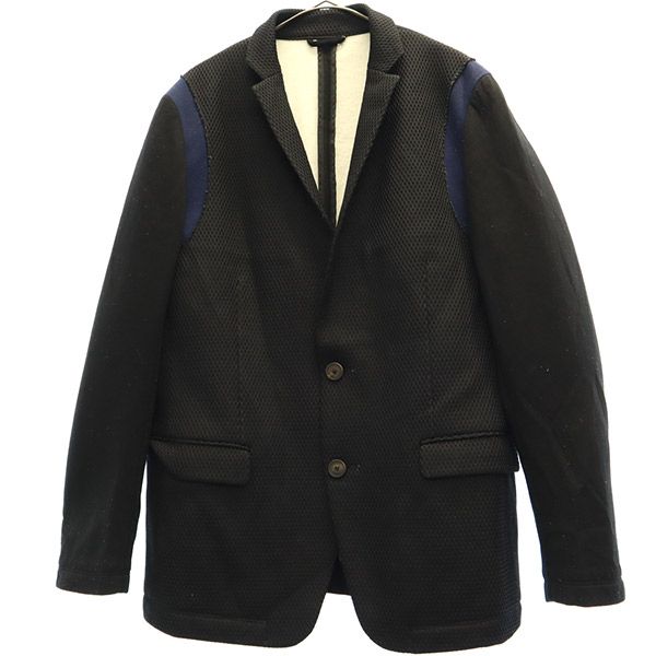 Calvin klein カルバンクライン デザイン テーラードジャケット 38 ブラック×ネイビー メンズ