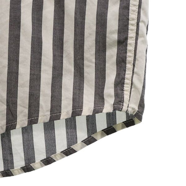 ami alexandre mattiussi アミ アレクサンドル マテュッシ ストライプ柄 長袖 ボタンダウンシャツ 39 ホワイト×グレー メンズ