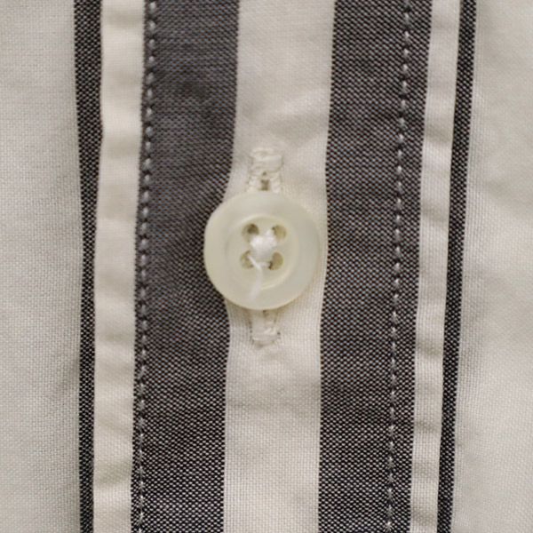 ami alexandre mattiussi アミ アレクサンドル マテュッシ ストライプ柄 長袖 ボタンダウンシャツ 39 ホワイト×グレー メンズ