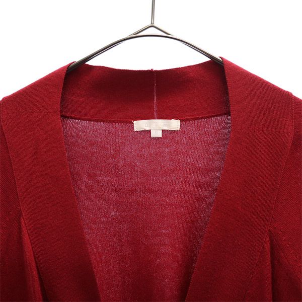TO BE CHIC トゥービーシック シルクブレンド 長袖 ニットカーディガン 2 レッド レディース