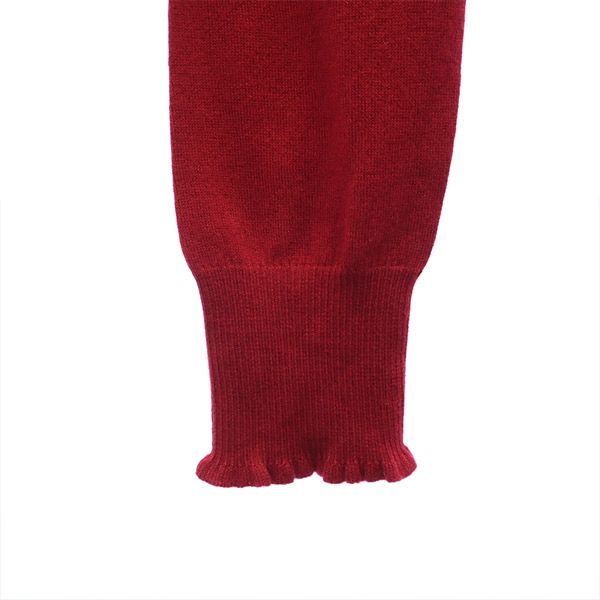 TO BE CHIC トゥービーシック シルクブレンド 長袖 ニットカーディガン 2 レッド レディース