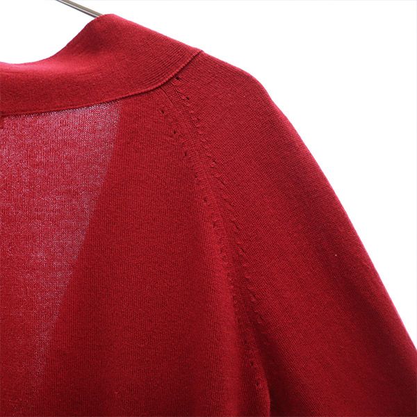 TO BE CHIC トゥービーシック シルクブレンド 長袖 ニットカーディガン 2 レッド レディース