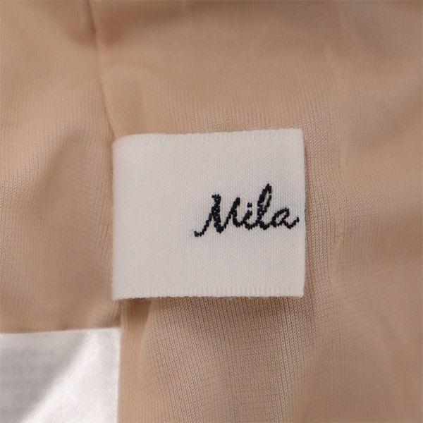 Mila Owen ミラオーウェン 長袖 プリーツ ロングワンピース 0 ベージュ レディース