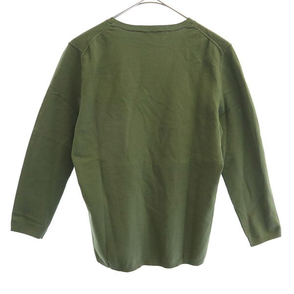 セオリー 7分袖 Vネック セーター 2 カーキ theory ニット レディース