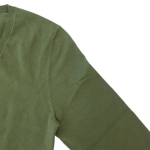 セオリー 7分袖 Vネック セーター 2 カーキ theory ニット レディース