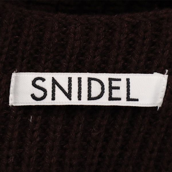 SNIDEL スナイデル 長袖 ニット ワンピース F ブラウン レディース