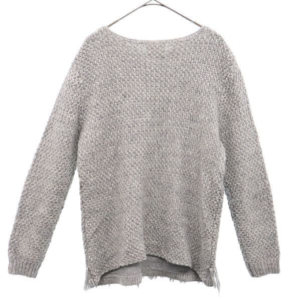 ザラニットウェア チマヨ柄 長袖 フリンジニット セーター 164cm グレー ZARA KNIT WEAR キッズ