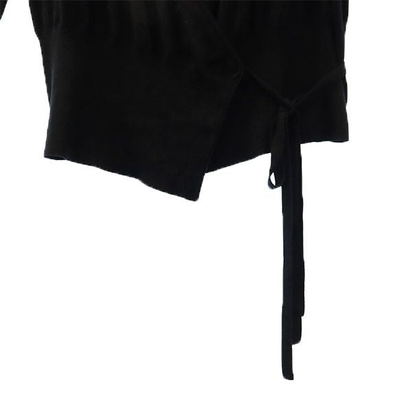 CROLLA クローラ 長袖 カシュクール ニットカーディガン ブラック レディース